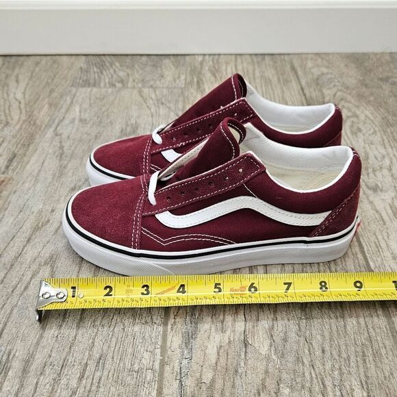 Vans Old Skool Burgundy Sneakers Size 3.5 Men and 5 Women - Picture 11 of 12